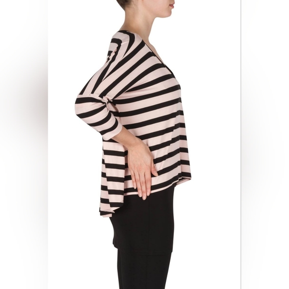 Joseph Ribkoff Black/Pink Tunic Style 181307 Size 12 - Picture 2 of 7